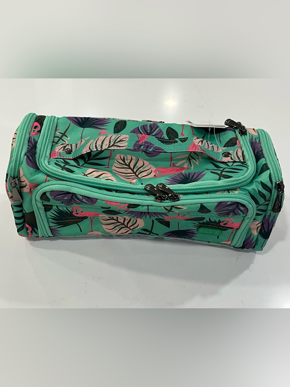 🦩 NWT lug trolley cosmetic case in “Flamingo Mint”